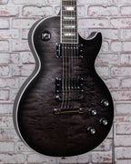 Gibson Mark Morton Les Paul Modern Quilt, Translucent Ebony Burst Satin