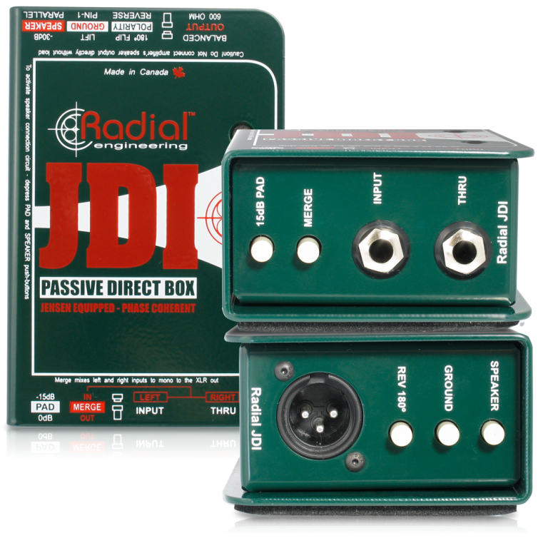 Radial JDI - Jensen Equipped 1-channel Passive Instrument Direct Box