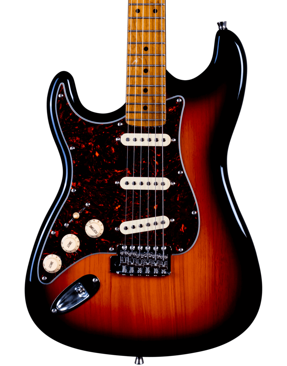 JET GUITARS JS-300 LEFT-HANDED ELECTRIC GUITAR ROASTED MN SUNBURST