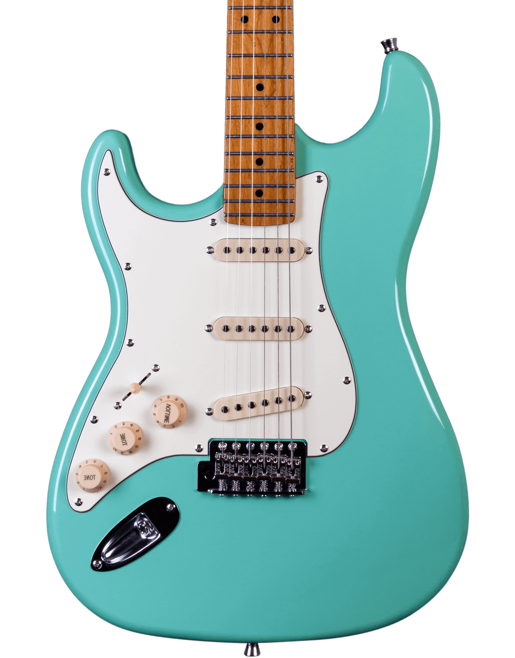 JET GUITARS JS-300 LEFT-HANDED ELECTRIC GUITAR ROASTED MN SEA FOAM GREEN