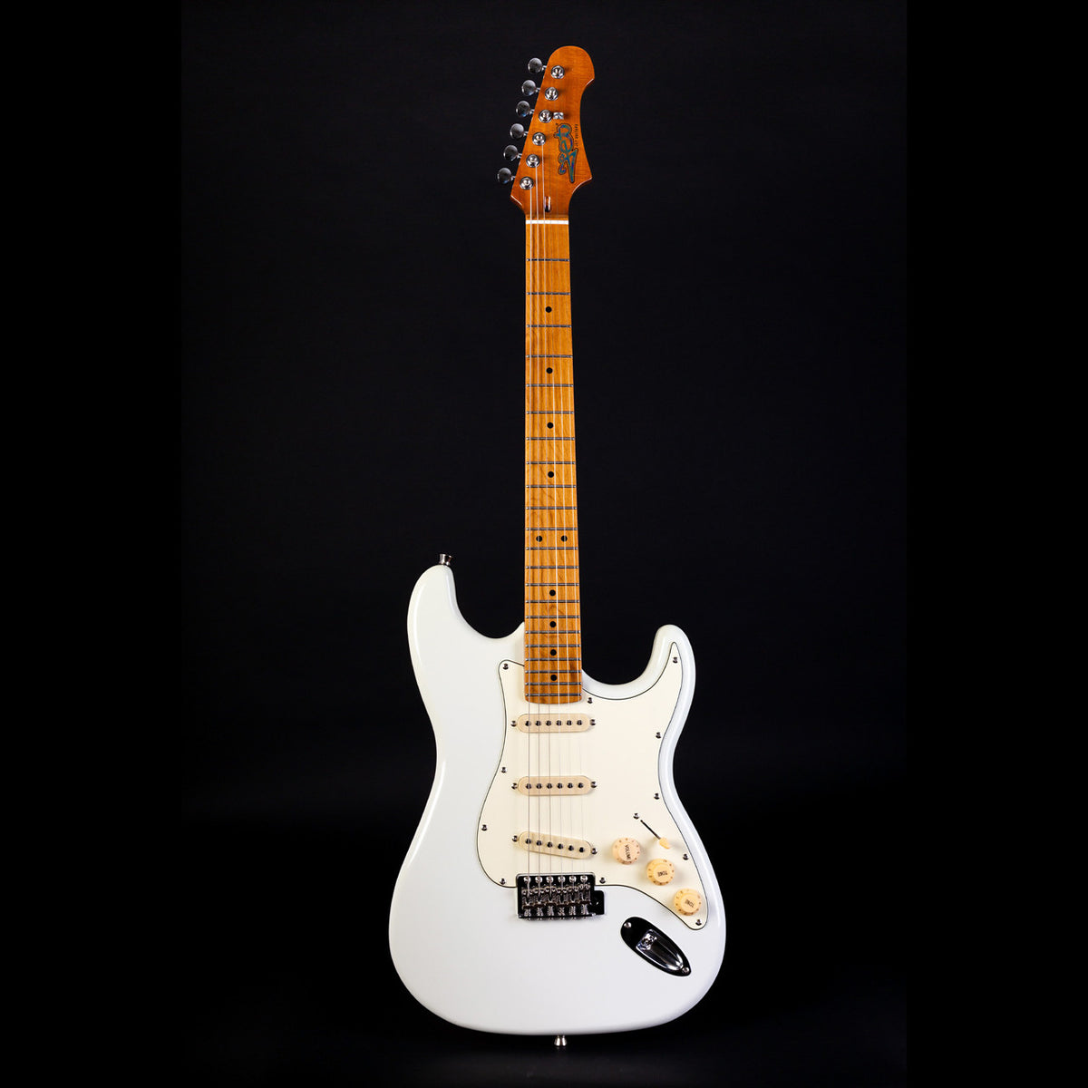 JET GUITARS JS-300 ELECTRIC GUITAR ROASTED MN OLYMPIC WHITE