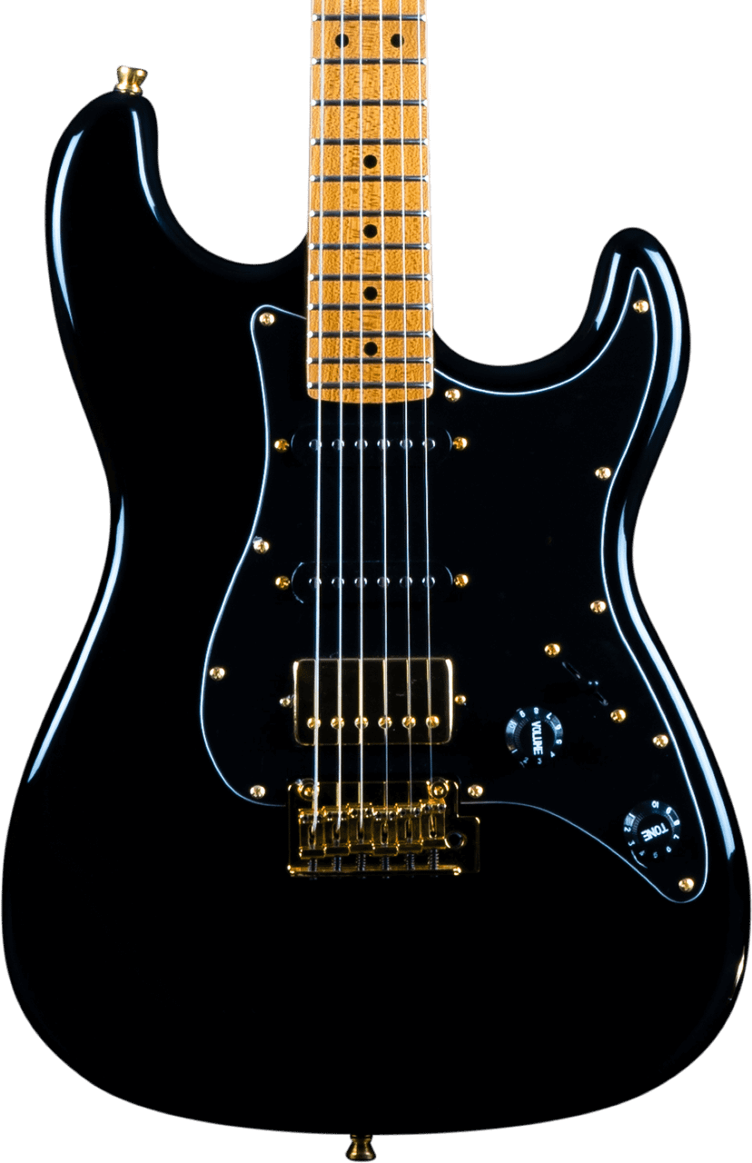 JET GUITARS JS-400 ELECTRIC GUITAR HSS ROASTED MN GOLD HARDWARE BLACK