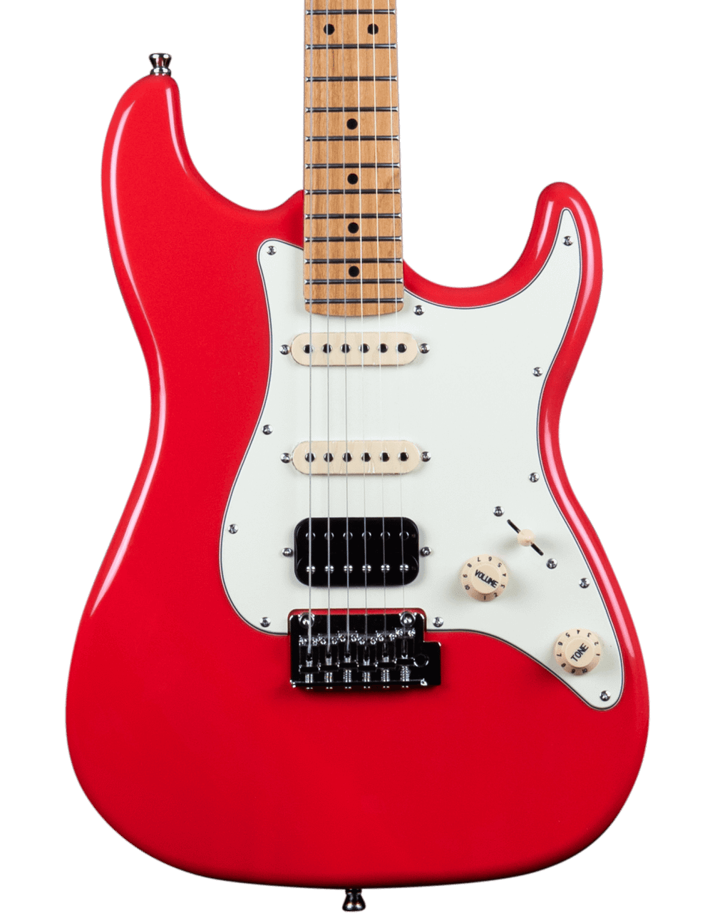 JET GUITARS JS-400 ELECTRIC GUITAR HSS ROASTED MN CORAL RED