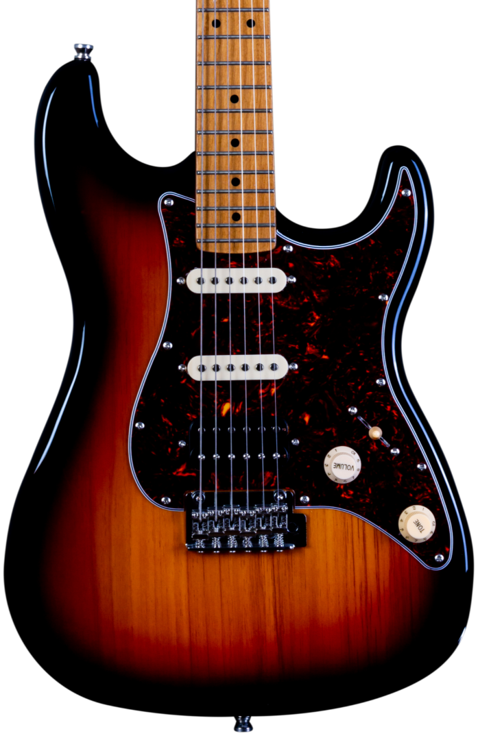 JET GUITARS JS-400 ELECTRIC GUITAR HSS ROASTED MN SUNBURST