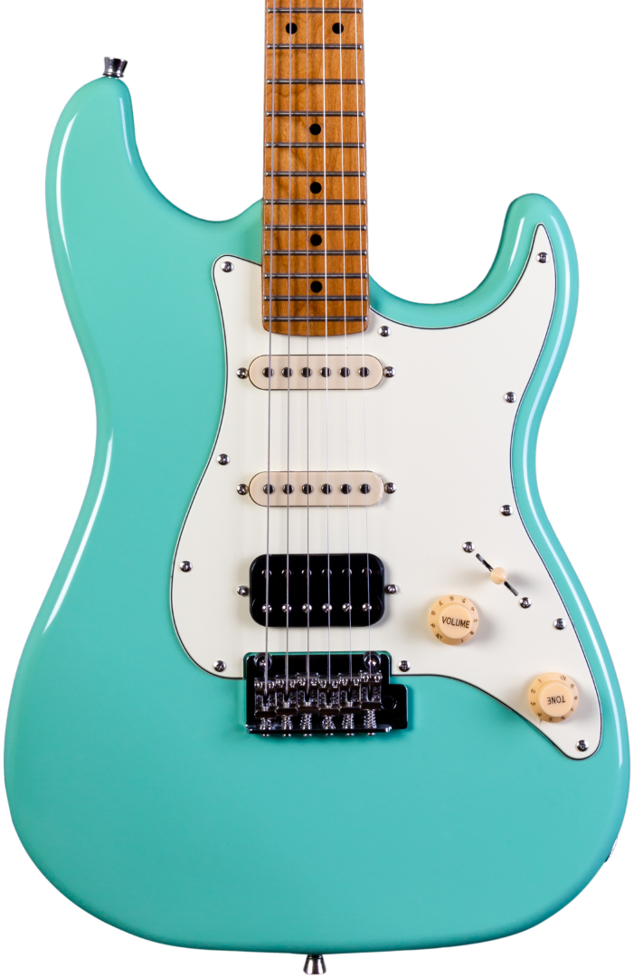 JET GUITARS JS-400 ELECTRIC GUITAR HSS ROASTED MN SEA FOAM GREEN