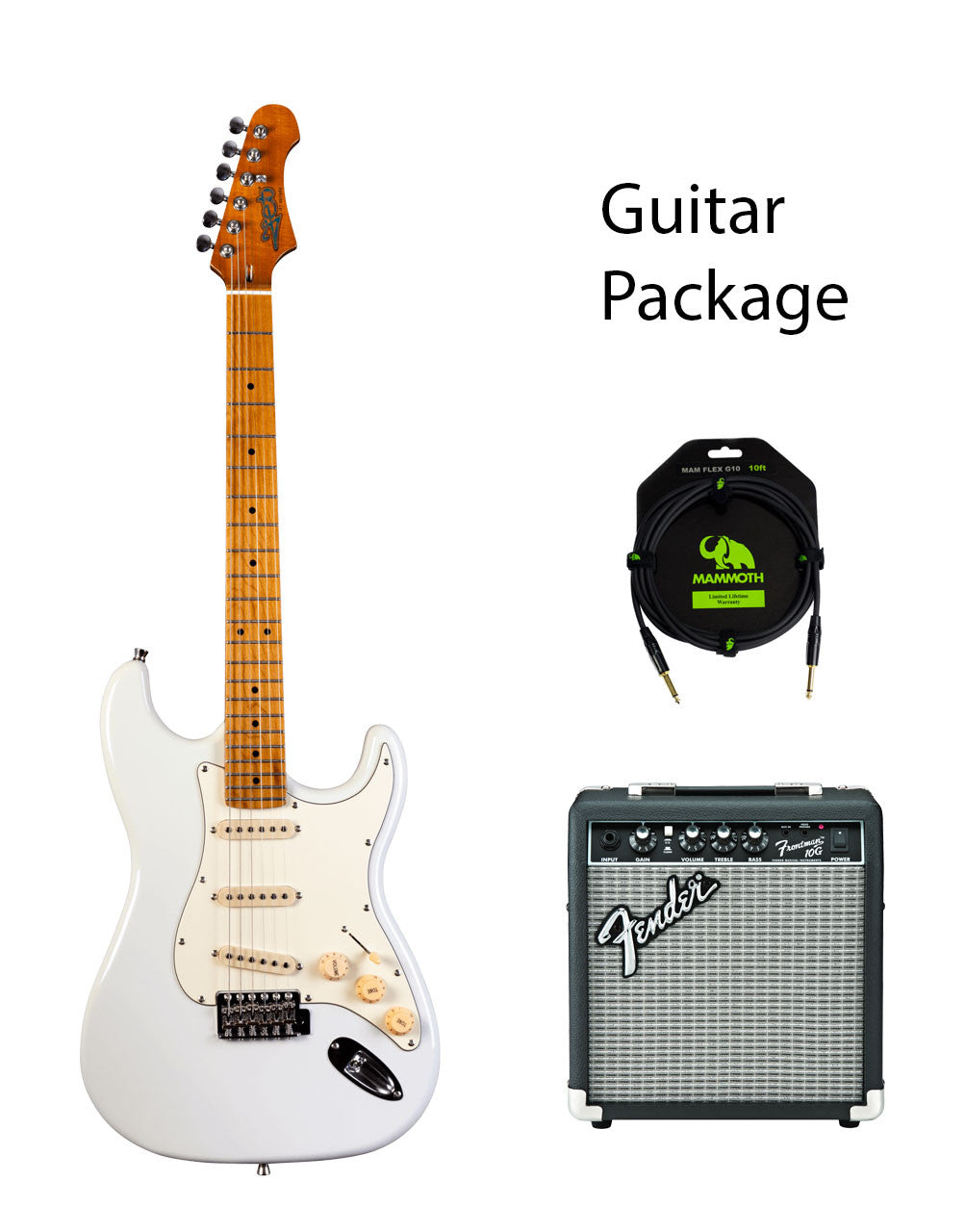 Jet Electric Guitar and Amp Pack JS 300 OW