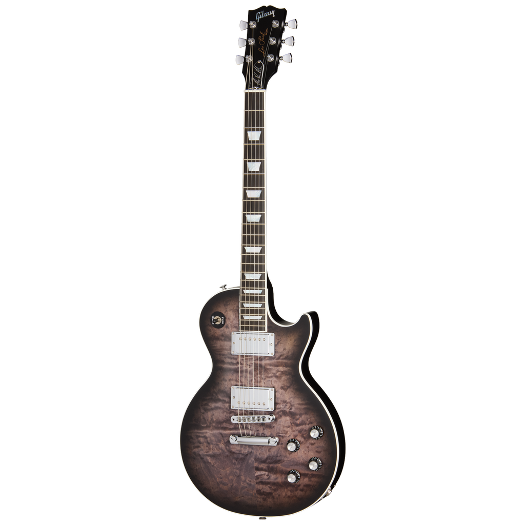 Gibson Mark Morton Les Paul Modern Quilt, Translucent Ebony Burst Satin