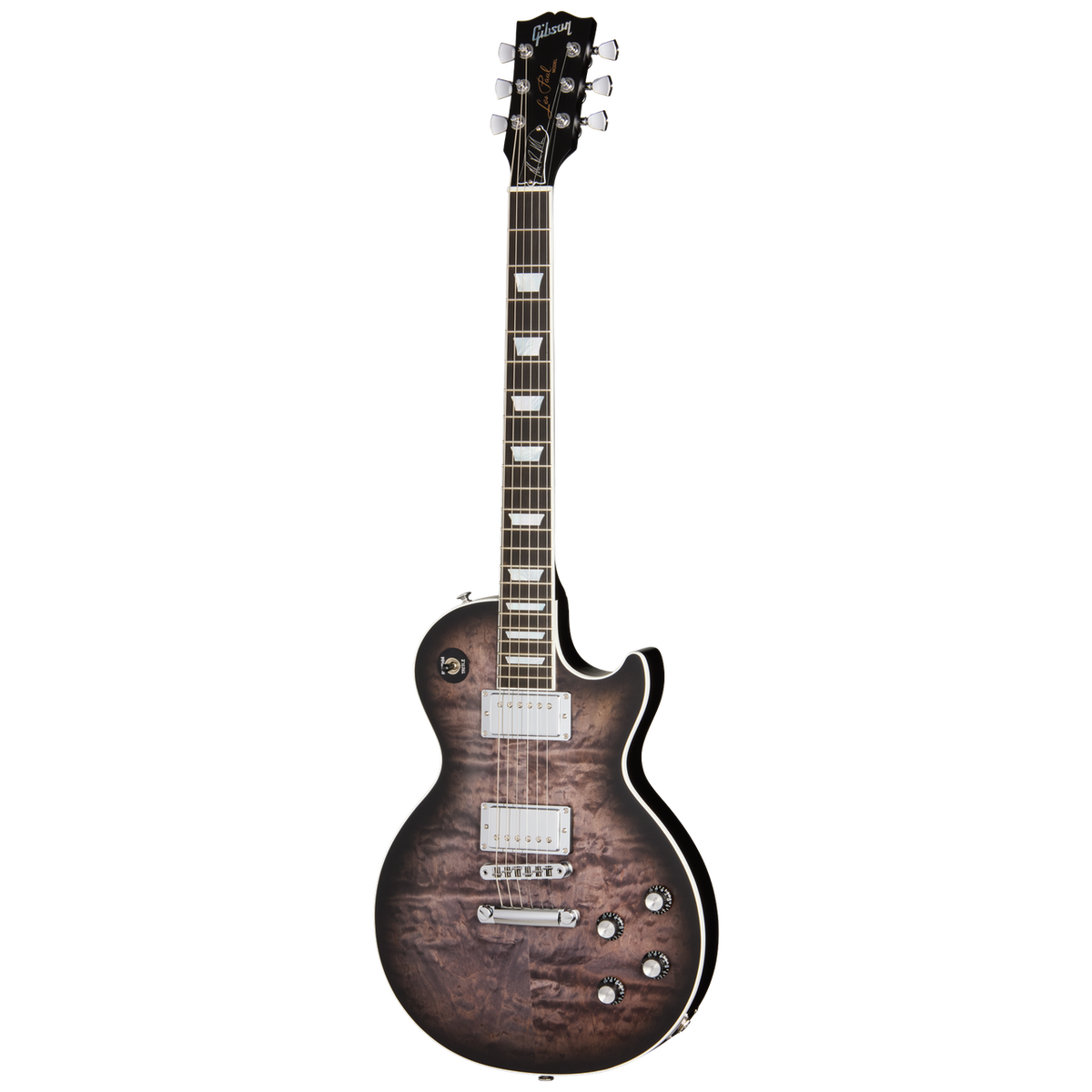 Gibson Mark Morton Les Paul Modern Quilt, Translucent Ebony Burst Satin