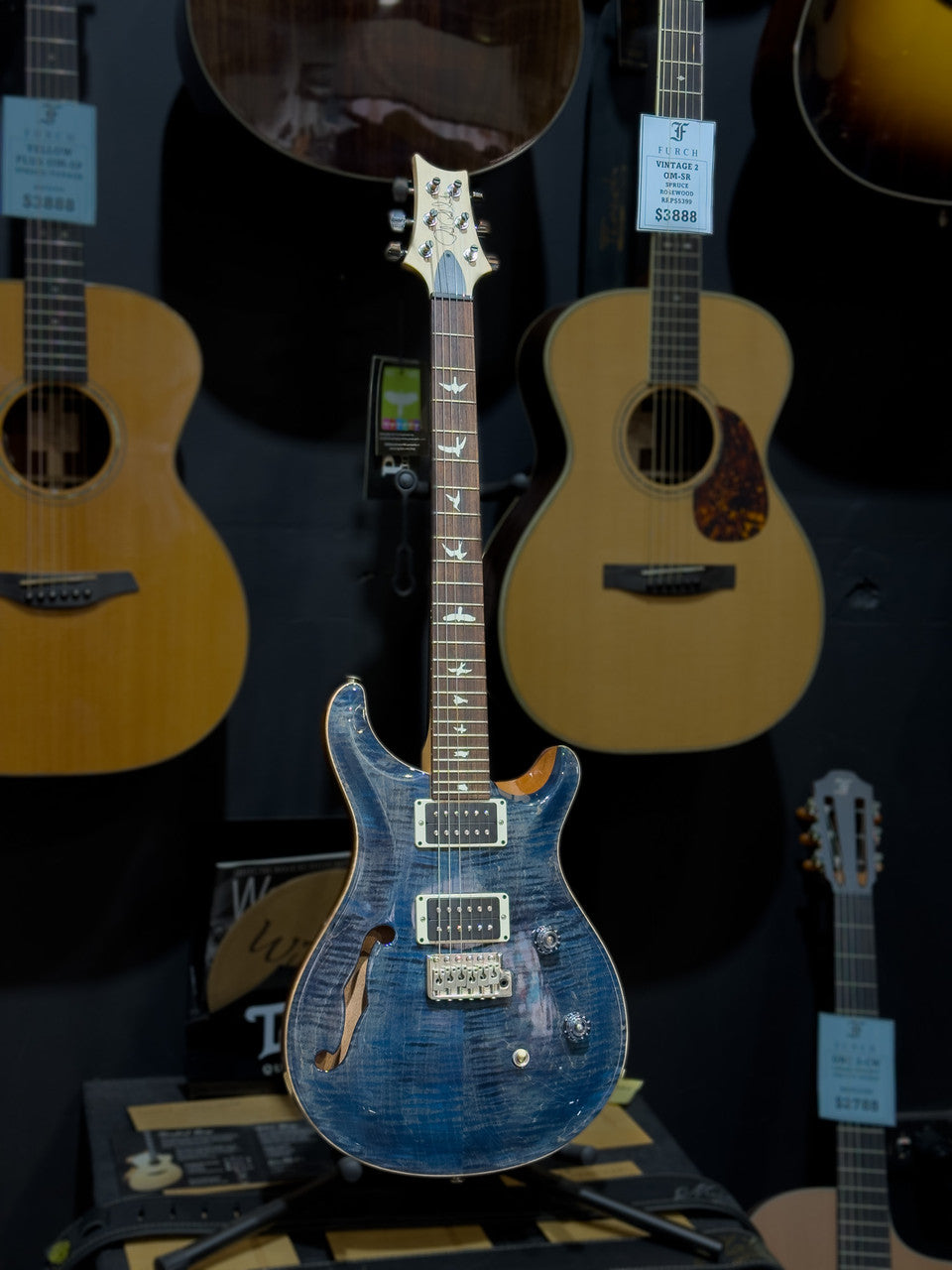 PRS CE 24 SEMI HOLLOW Blue Matteo