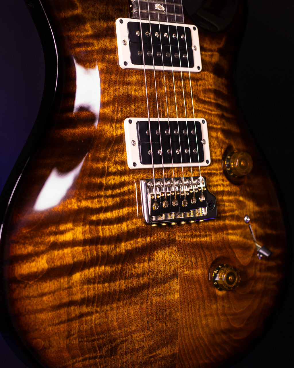 PRS Custom 24 Electric Guitar - Black Gold Burst