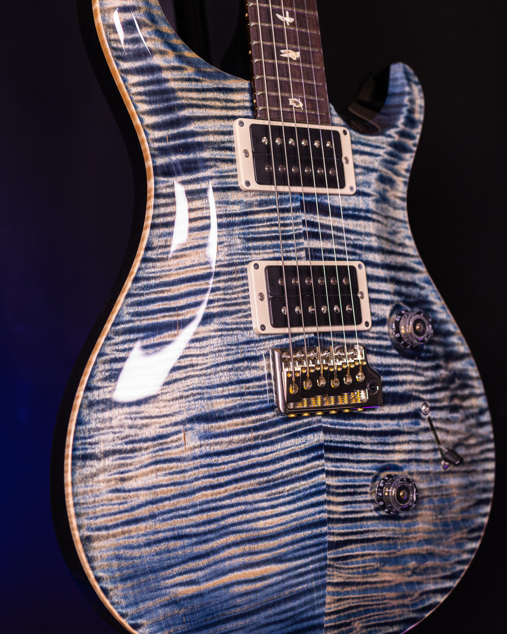 PRS Custom 24 Electric Guitar - Faded Whale Blue #2