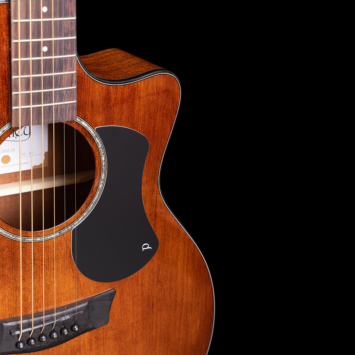 Pratley PRTGA-2CE Aged High Gloss - cutaway detail