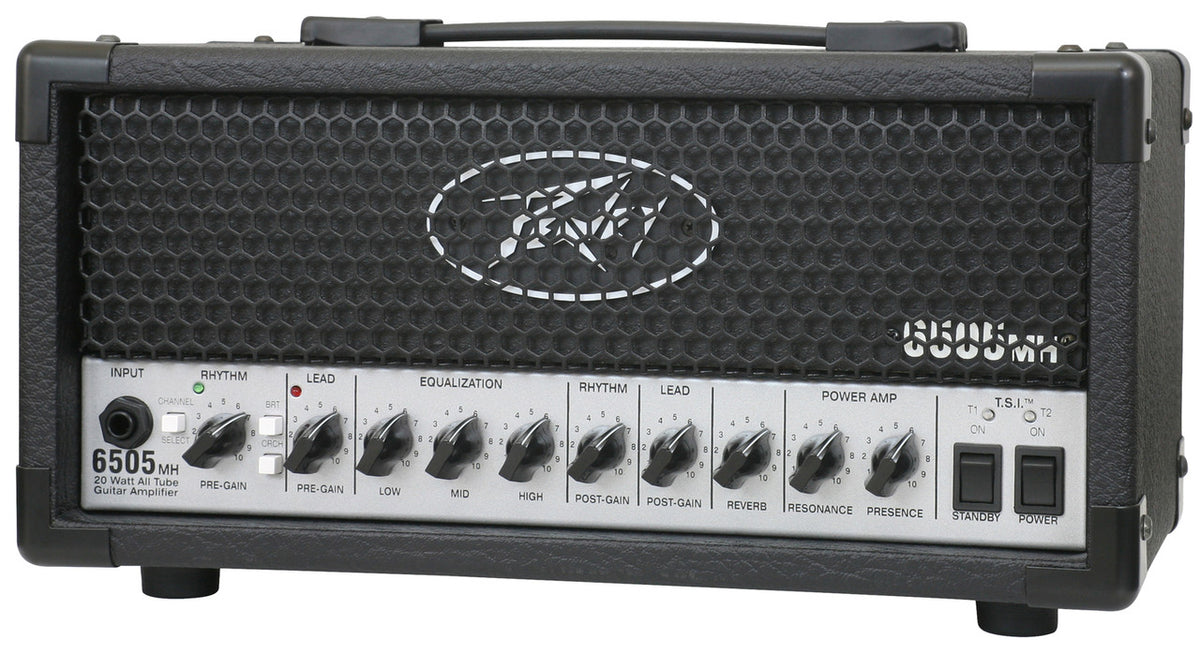 Peavey 6505MH head, front three-quarter view showing the 20 Watt All Tube Guitar Amplifier panel