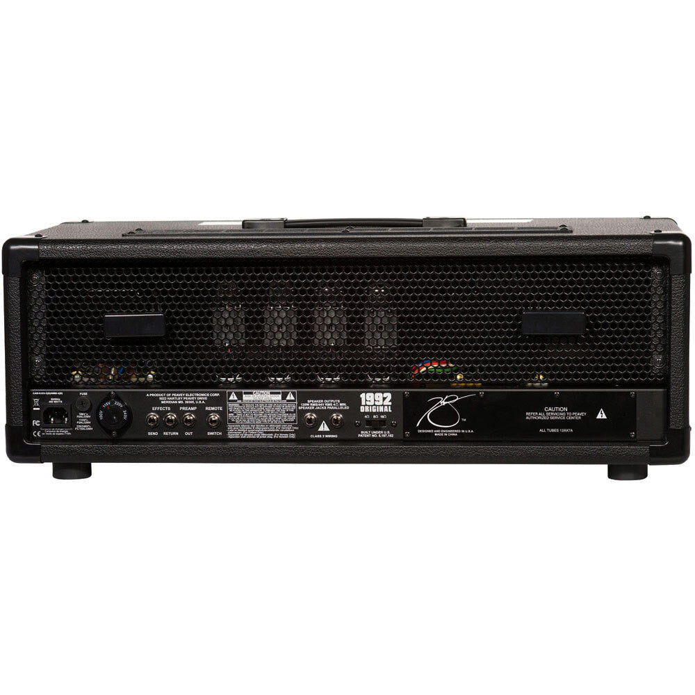 Rear panel of the Peavey 6505 1992 Original showing effects loop, preamp out and speaker impedance selector