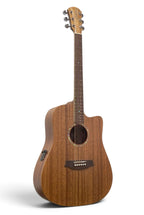 Cole Clark CCSFL1EC-MMAH mahogany cutaway dreadnought, angled front view