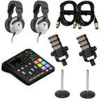 Rode RodeCaster Duo - 2 Person Podcasting Pack - 2x PodMic, 2 x Headphones, 2x XLR Cables