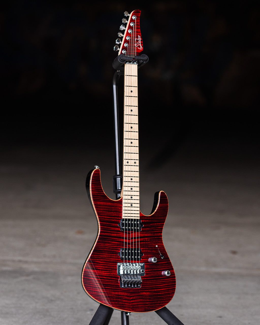 SUHR MODERN PRO HH, Floyd Rose CHILLI PEPPER RED MAPLE FRETBOARD ELECTRIC GUITAR