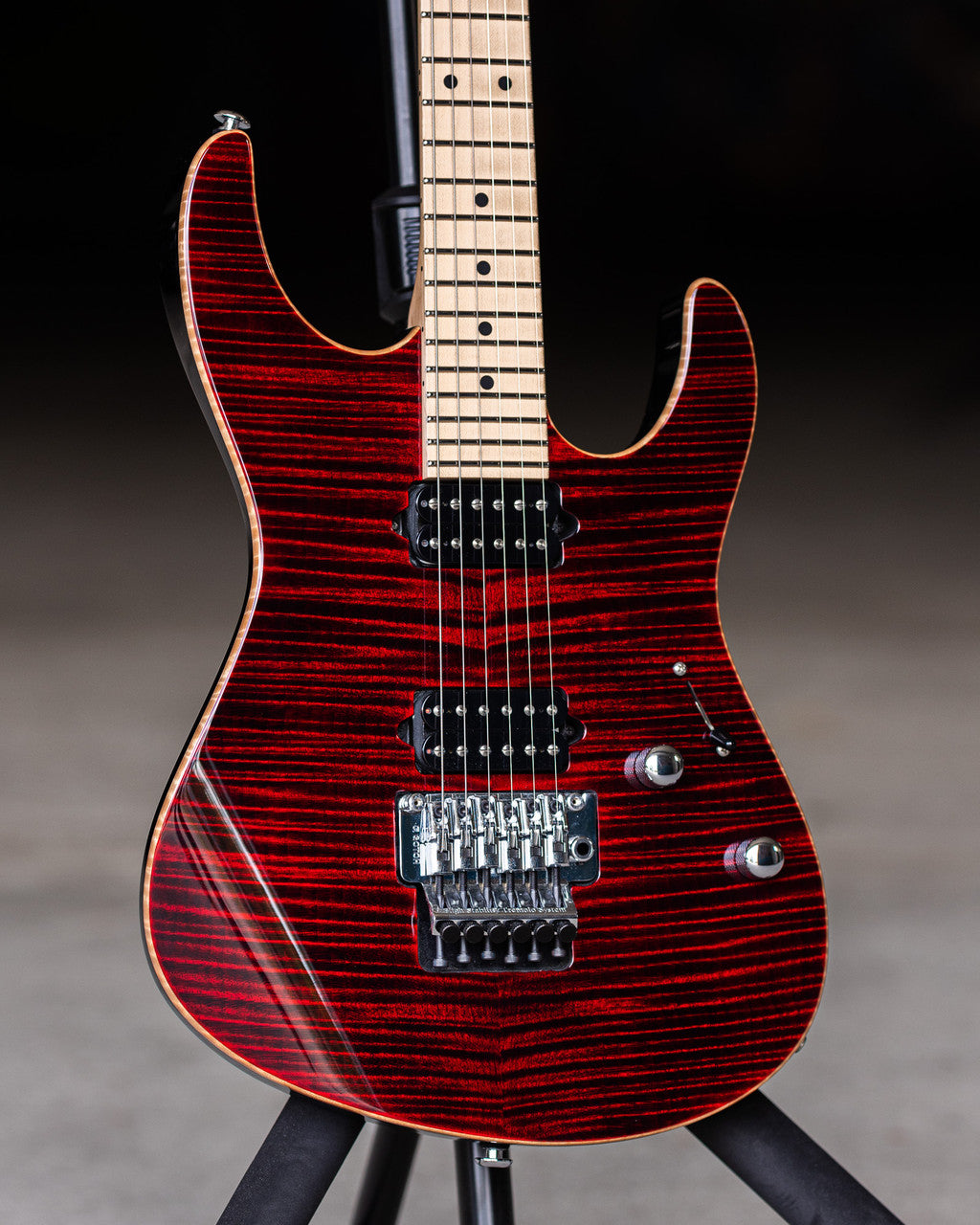 SUHR MODERN PRO HH, Floyd Rose CHILLI PEPPER RED MAPLE FRETBOARD ELECTRIC GUITAR