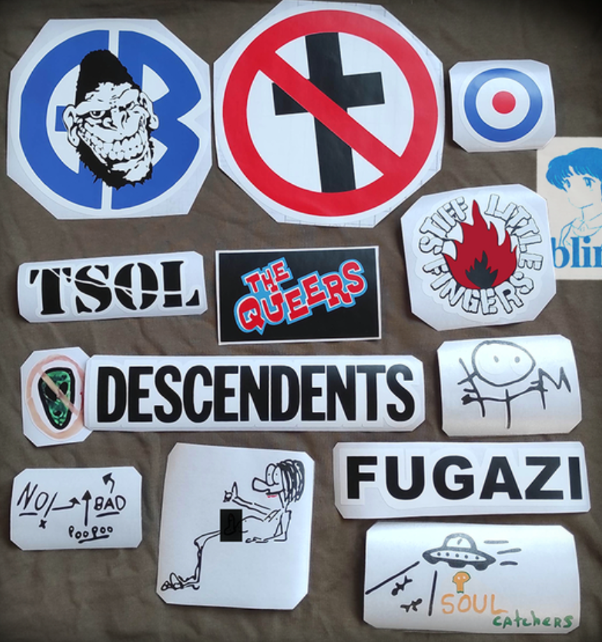 Tom DeLonge Starcaster stickers, Blink-182 vinyl decal