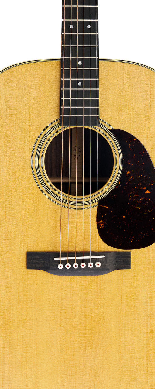 Martin D-28 Standard Series Dreadnought Acoustic Guitar - body and soundhole detail
