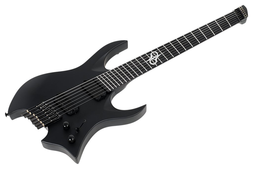 Solar H2.7C 7-String Electric Guitar – Carbon Black Matte — hardware & pickup detail