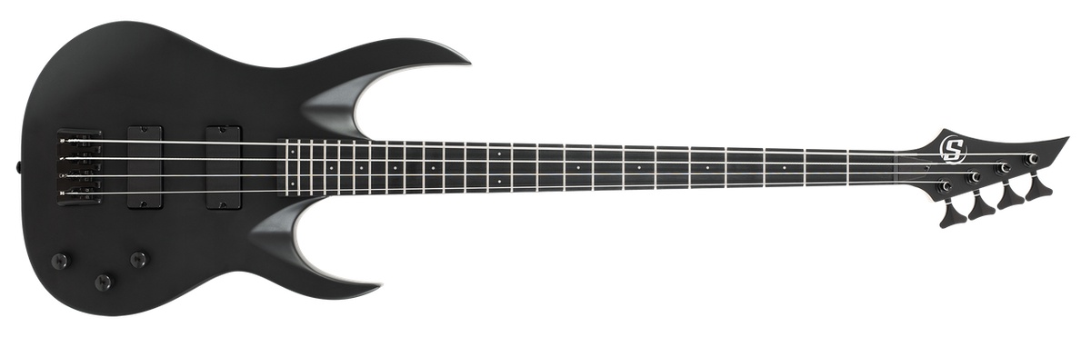 S by Solar AB4.4 4-String Bass – Carbon Black Matte — rear view