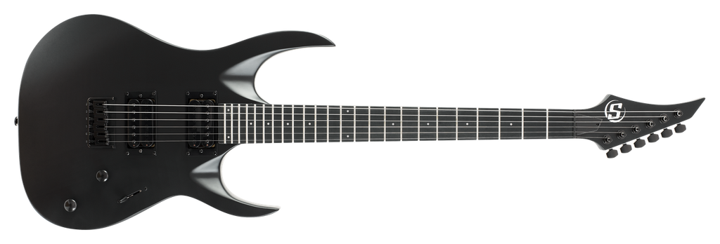 S by Solar AB4.6 Electric Guitar – Carbon Black Matte — hardware & pickup detail
