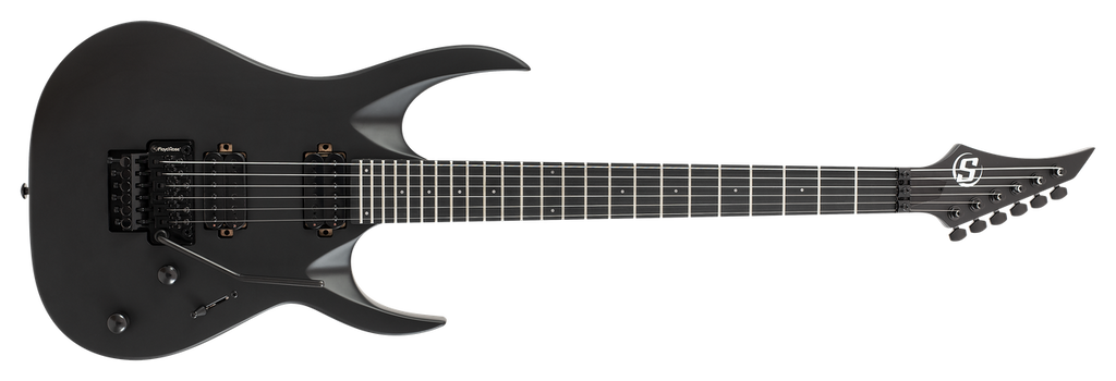 S by Solar AB4.6 FRC Electric Guitar – Carbon Black Matte — hardware & pickup detail