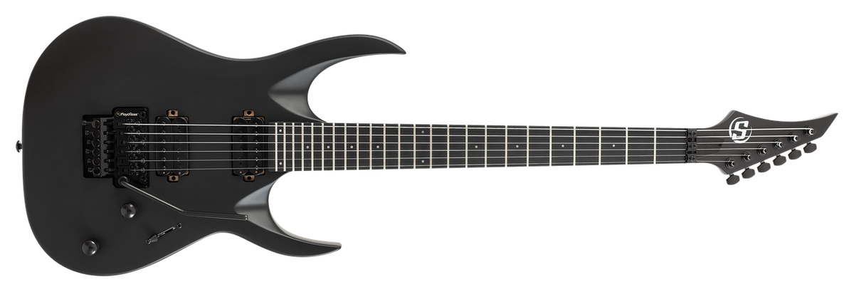 S by Solar AB4.6 FRC Electric Guitar – Carbon Black Matte — hardware & pickup detail
