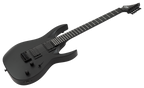 S by Solar AB4.6 Electric Guitar – Carbon Black Matte — angled body view