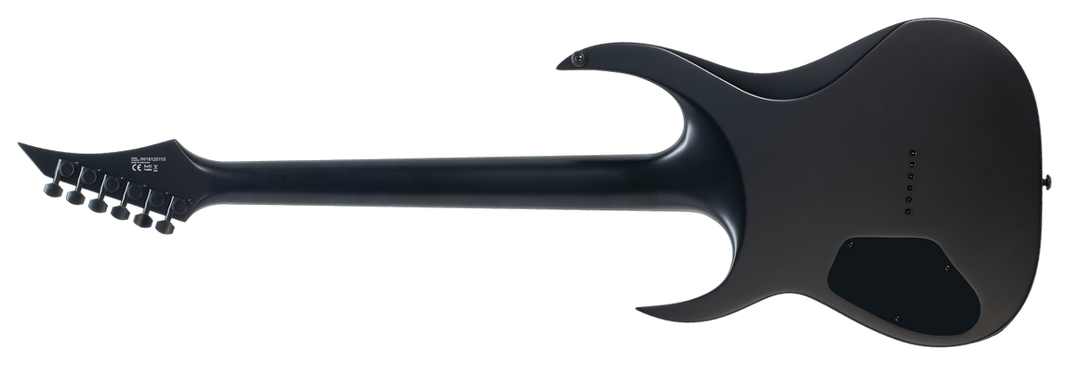 Solar A2.6C Electric Guitar – Carbon Black Matte — rear view