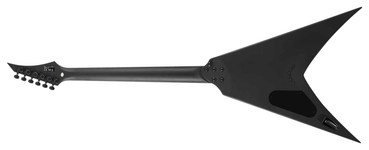 S by Solar VB4.6 Electric Guitar – Carbon Black Matte — rear view