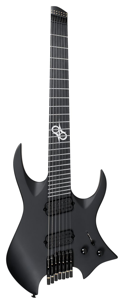 Solar H2.7C 7-String Electric Guitar – Carbon Black Matte