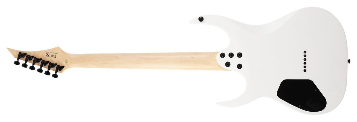 S by Solar AB4.6 Electric Guitar – White Matte — rear view