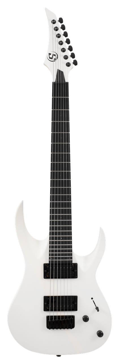 S by Solar AB4.7 7-String Electric Guitar – White Matte