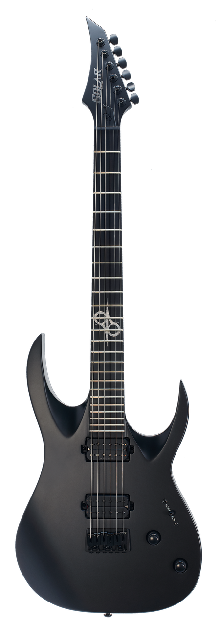 Solar A2.6C Electric Guitar – Carbon Black Matte