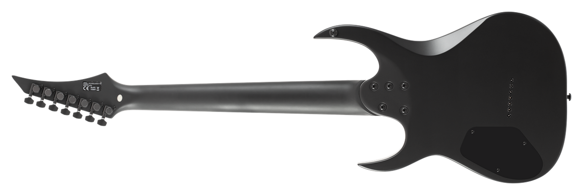 S by Solar AB4.7 7-String Electric Guitar – Carbon Black Matte — rear view