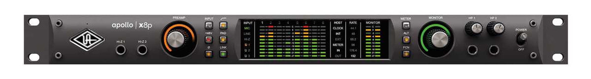Universal Audio Apollo x8p 18x22 Thunderbolt 3 Audio Interface Heritage