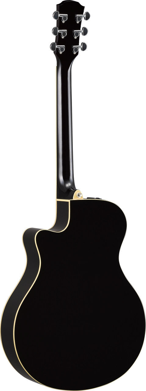 Yamaha APX600 in Black, back of body and neck