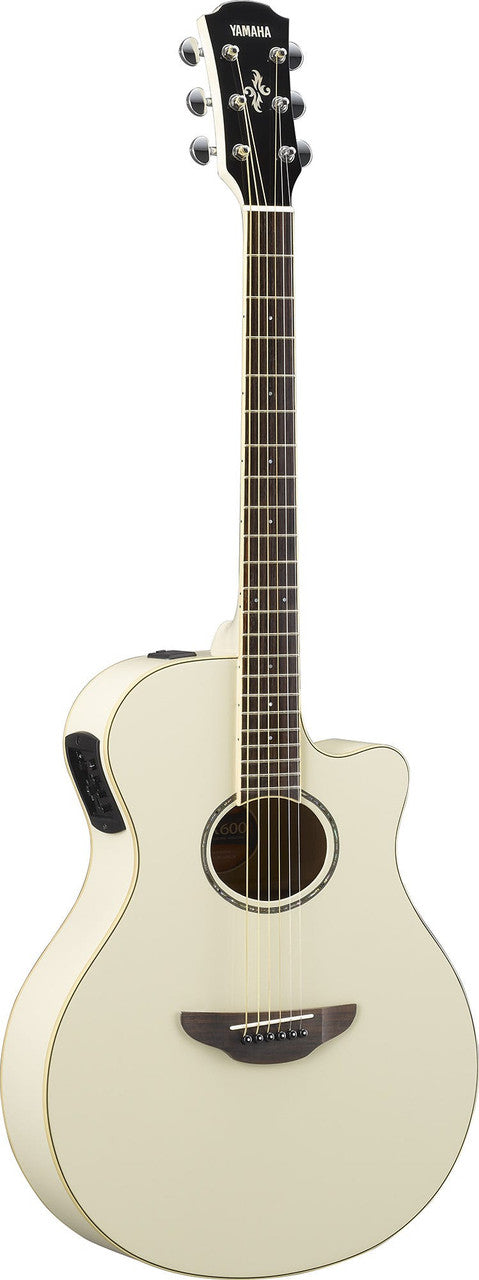 Yamaha APX600 Thinline Acoustic-Electric Guitar - Vintage White
