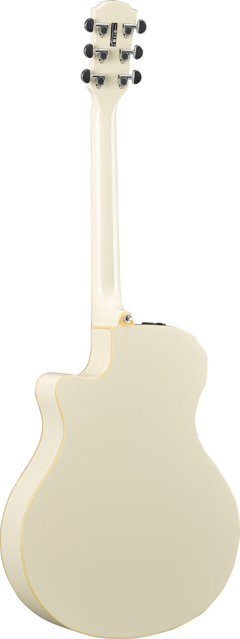 Yamaha APX600 in Vintage White, back of body and neck