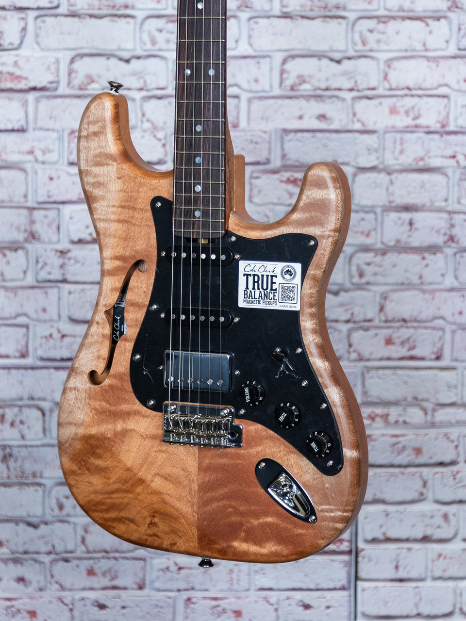 Cole Clark Hollow Baby HSS - Natural Blackwood