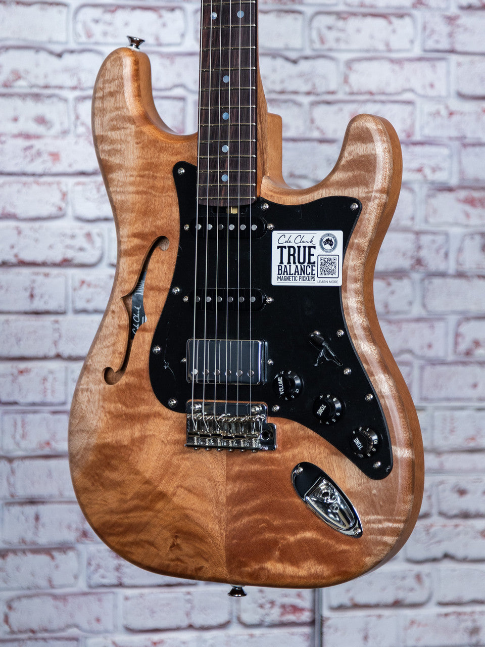 Cole Clark Hollow Baby HSS - Natural Blackwood
