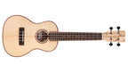 Cordoba 24C concert ukulele, full front view with solid spruce top and padauk binding