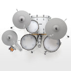 EFNOTE Aura 70 overhead view of the kit layout with 14 inch hi-hat, 16 inch crash and 20 inch ride