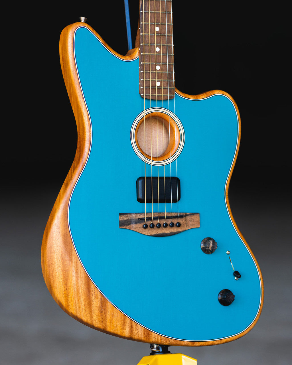 Fender American Acoustasonic Jazzmaster, Ocean Turquoise, Ebony Fingerboard