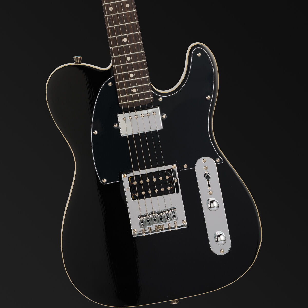 Northstar Pro T-style Black Gloss guitar body, two humbuckers and hardtail bridge
