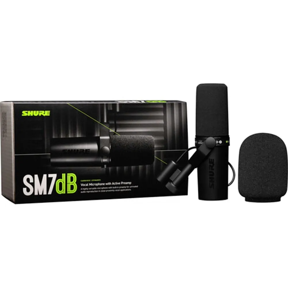 Shure SM7DB Dynamic Vocal Microphone w/ Built-in Preamp