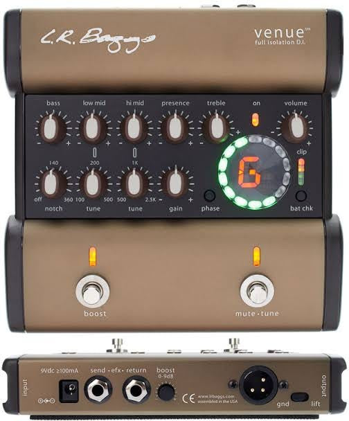 LR Baggs Venue DI acoustic preamp — front view
