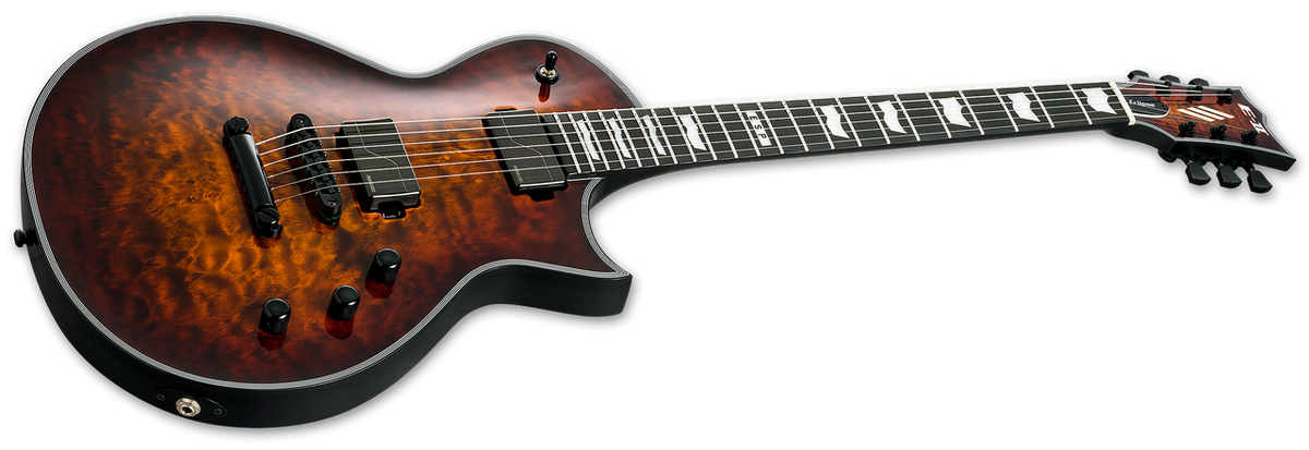  ESP E-II Eclipse QM Electric Guitar - Tiger Eye Sunburst
